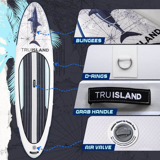 Inflatable Paddleboard Set 12ft 6in Great White Shark - TRU ISLAND