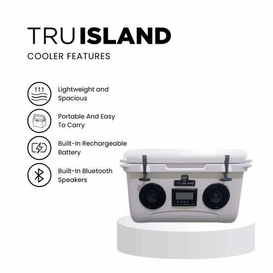TRU ISLAND 45L with Speakers Hard Cooler - TRU ISLAND