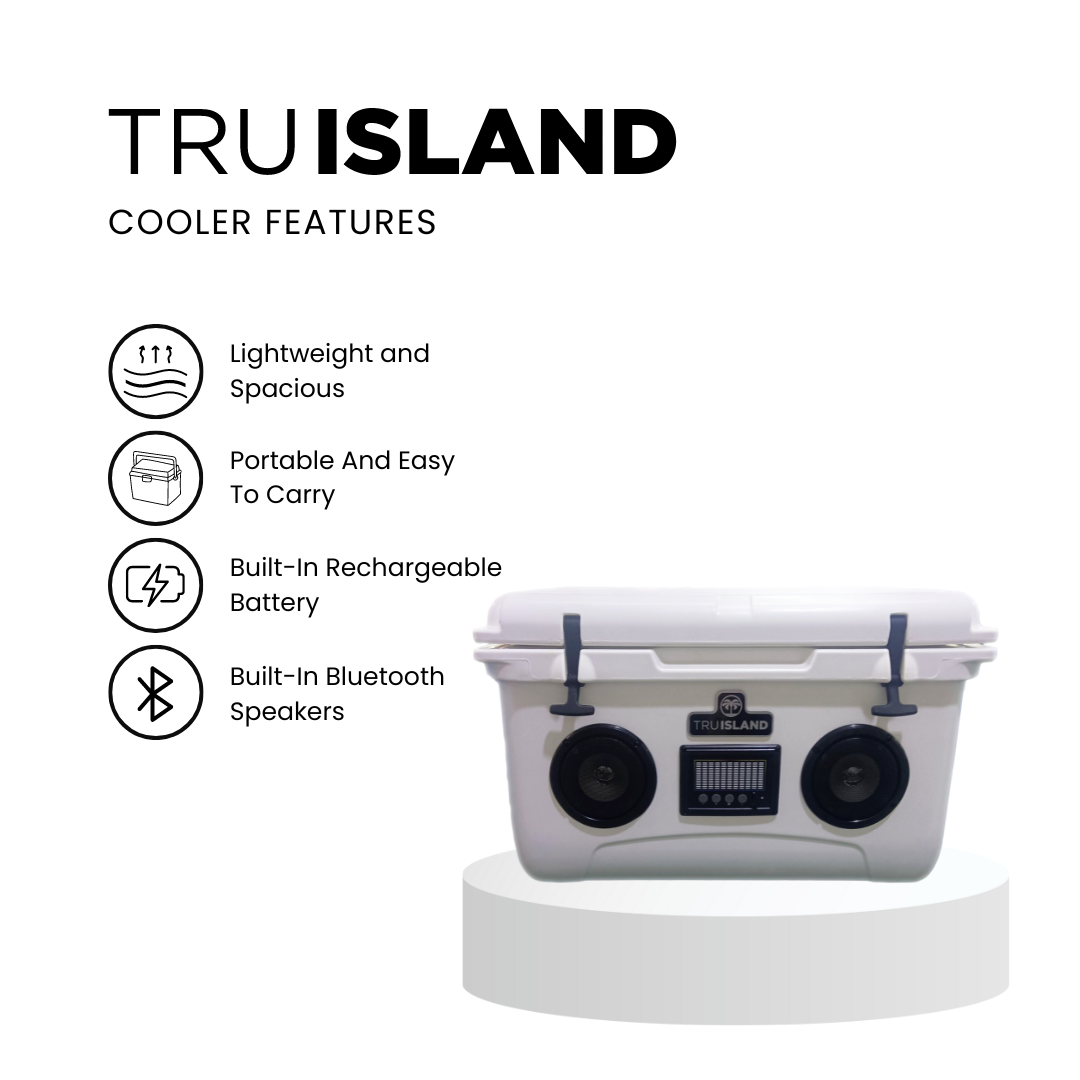 TRU ISLAND 45L with Speakers Hard Cooler