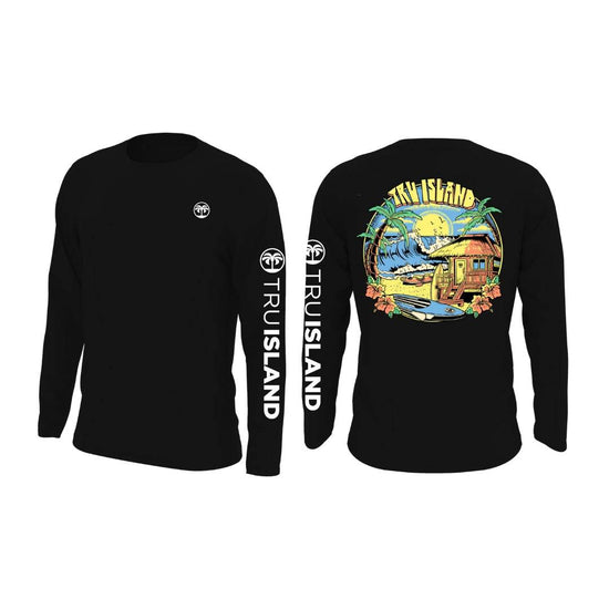Full Sleeve Shirt Black Island Art - TRU ISLAND