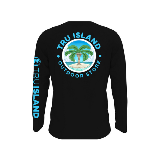 Tru Island Full Sleeve Shirt Black Palm Tree