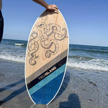 Skimboard Octopus Wood Grain - TRU ISLAND