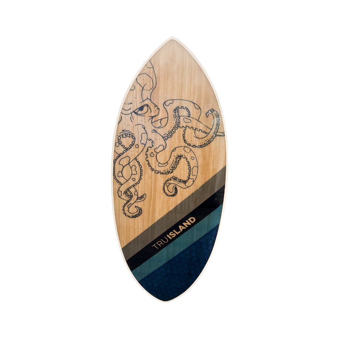 Skimboard Octopus Wood Grain