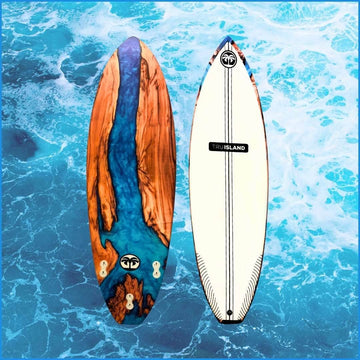 Surfboard 6ft 6in Woodgrain Epoxy River - TRU ISLAND