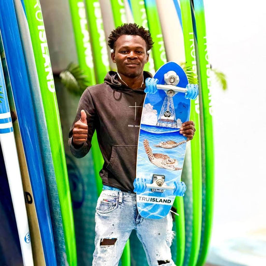 Skateboard Turtles at the Lighthouse Art - TRU ISLAND