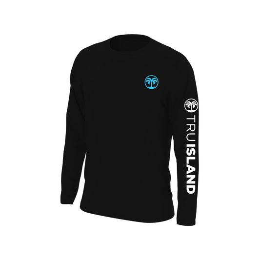 Tru Island Full Sleeve Shirt Black Palm Tree