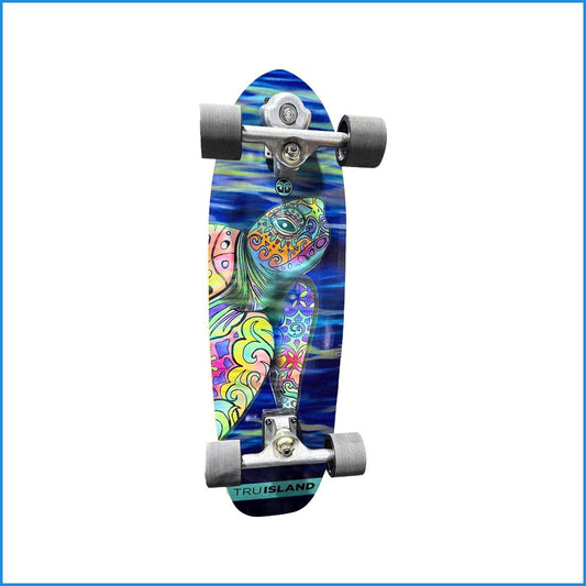 Skateboard Multicolor Turtle Art