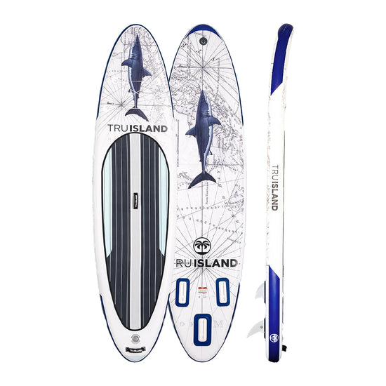 Tru Island Inflatable Paddleboard Set Great White Shark 