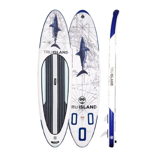 Tru Island Inflatable Paddleboard Set Great White Shark 